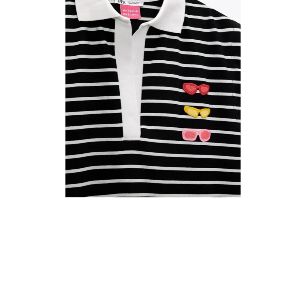 NWT ZARA NATACHA PASCHAL STRIPED DRESS POLO BLOGGERS SMALL 🕶️ Host Pick - Picture 4 of 6